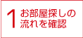 1.お部屋探しの流れを確認